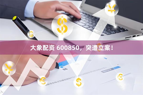 大象配资 600850，突遭立案！